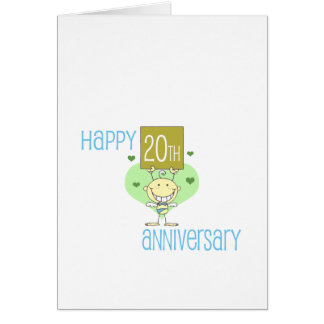 Cute, "Happy 20th Anniversary" design