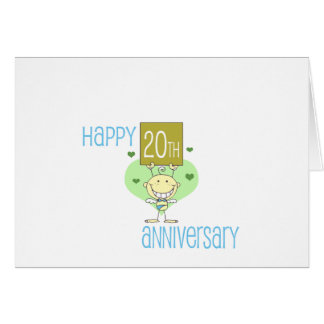 Cute, "Happy 20th Anniversary" design