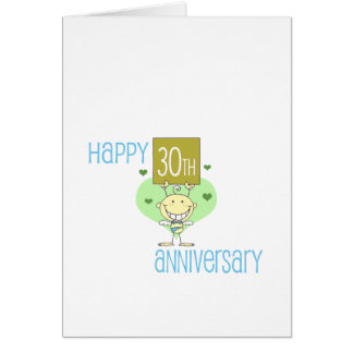 Cute, "Happy 30th Anniversary" design