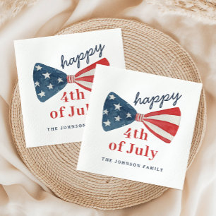 Cute Happy 4th of July Napkins