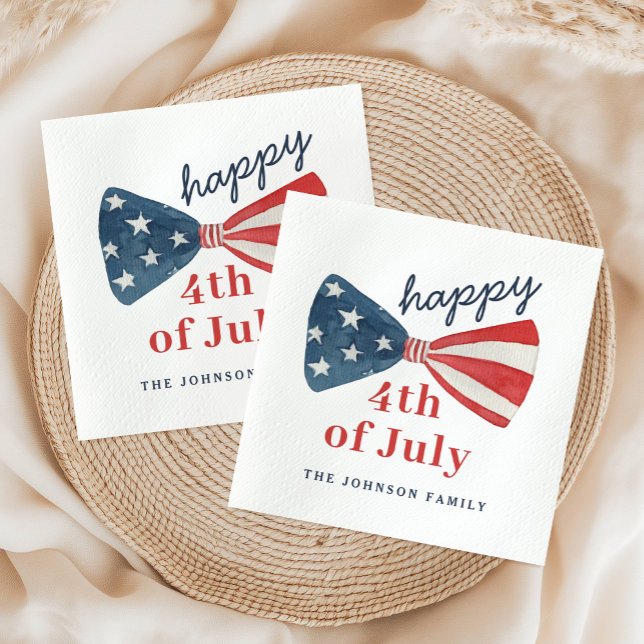 Cute Happy 4th of July Napkins (Cute Happy 4th of July Napkins)