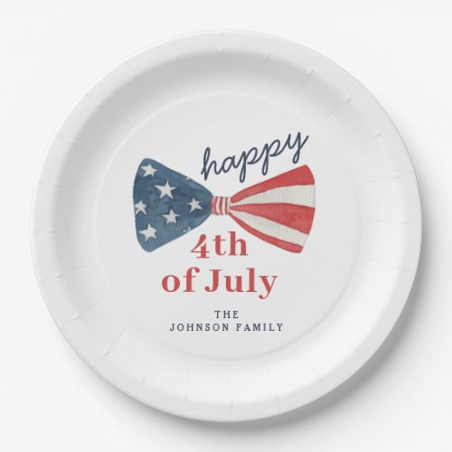 Cute Happy 4th of July Paper Plates