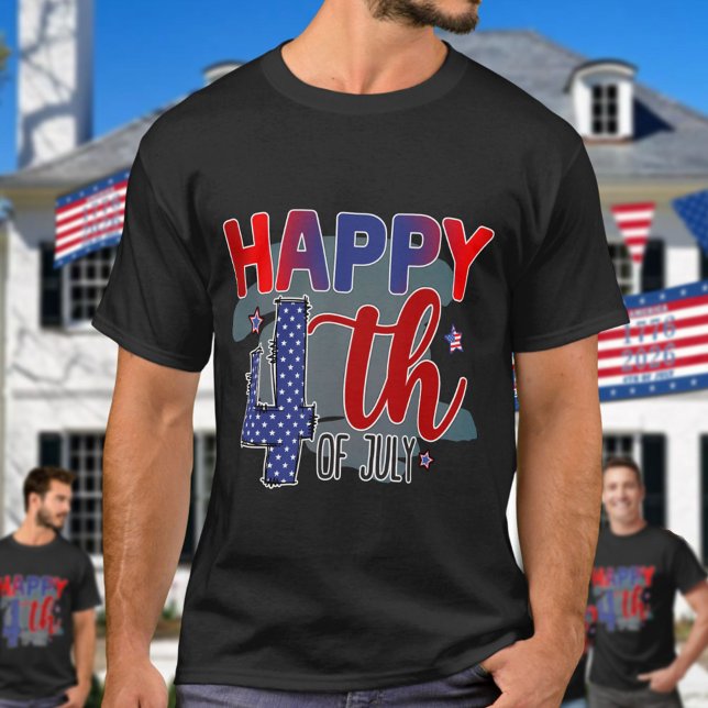 Cute Happy 4th Of July T-Shirt (Creator Uploaded)