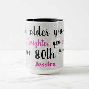 Cute Happy 80th Birthday Mug