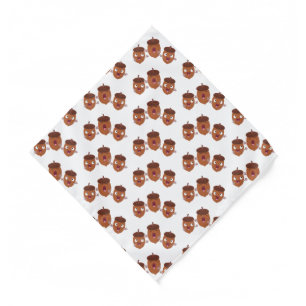 Cute happy acorns singing cartoon for kids bandana
