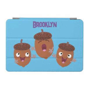Cute happy acorns singing cartoon for kids iPad mini cover