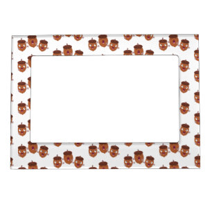 Cute happy acorns singing cartoon for kids magnetic frame