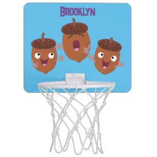 Cute happy acorns singing cartoon for kids mini basketball hoop