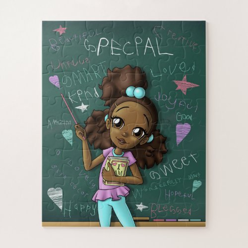 Cute Happy African American Girl Jigsaw Puzzle