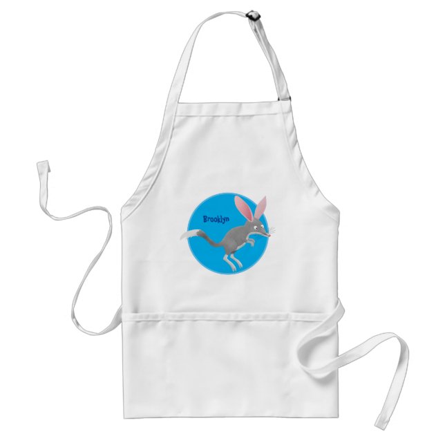Cute happy Australian bilby cartoon Adult Apron (Front)