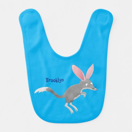 Cute happy Australian bilby cartoon  Baby Bib