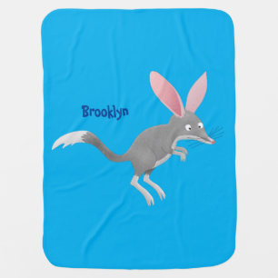 Cute happy Australian bilby cartoon Baby Blanket