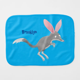 Cute happy Australian bilby cartoon Baby Burp Cloth