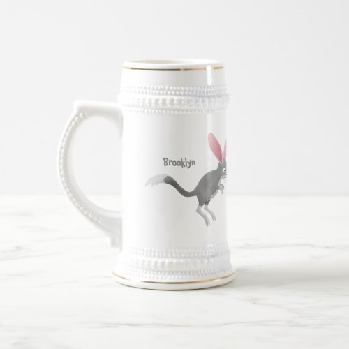 Cute happy Australian bilby cartoon Beer Stein