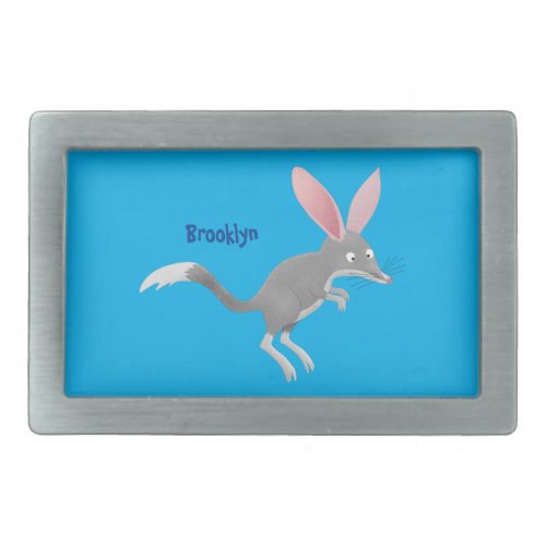 Cute happy Australian bilby cartoon  Belt Buckle