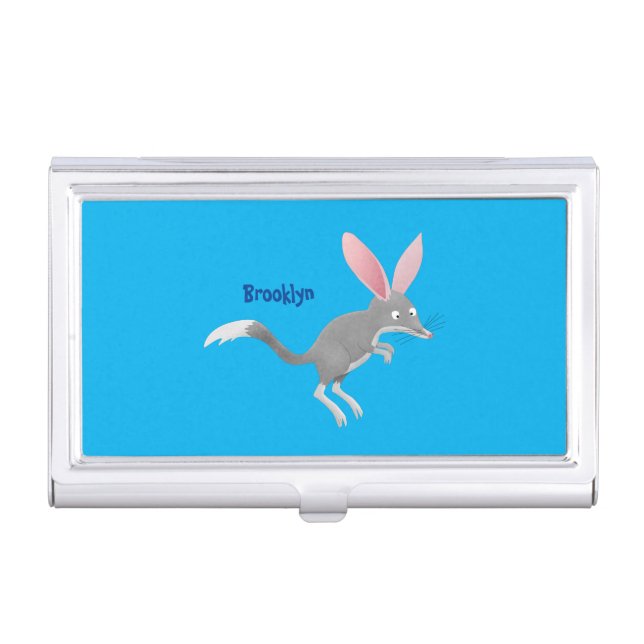Cute happy Australian bilby cartoon  Business Card Case (Front)