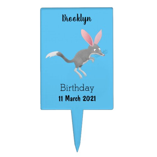 Cute happy Australian bilby cartoon Cake Topper