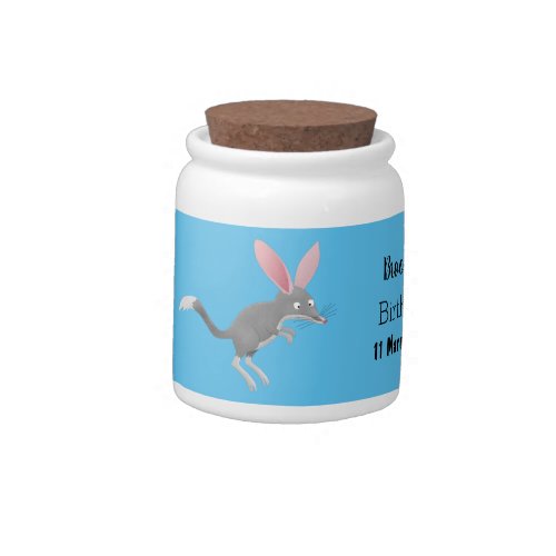 Cute happy Australian bilby cartoon  Candy Jar