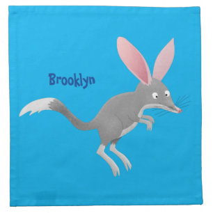 Cute happy Australian bilby cartoon Cloth Napkin