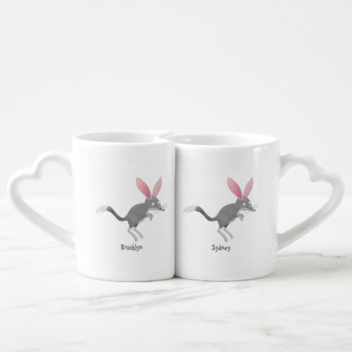 Cute happy Australian bilby cartoon  Coffee Mug Set