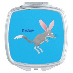 Cute happy Australian bilby cartoon Compact Mirror