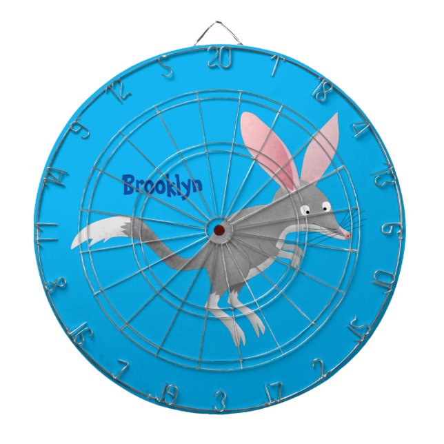 Cute happy Australian bilby cartoon Dart Board (Front)