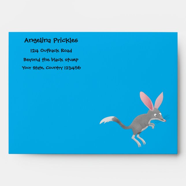 Cute happy Australian bilby cartoon Envelope (Front)