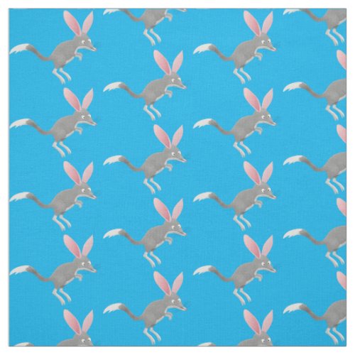 Cute happy Australian bilby cartoon Fabric