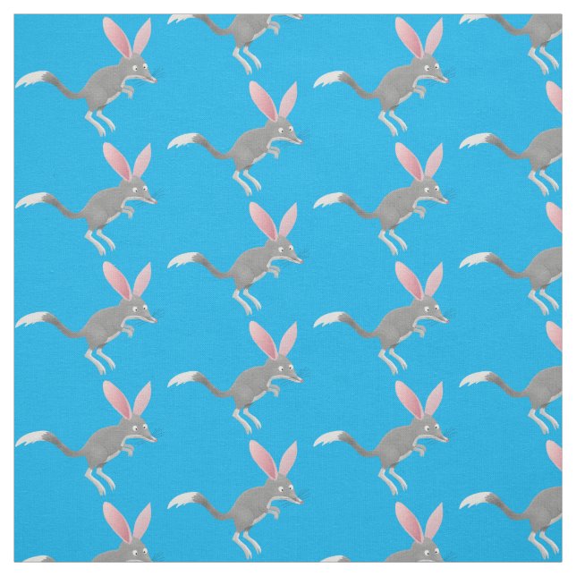 Cute happy Australian bilby cartoon Fabric (Swatch)
