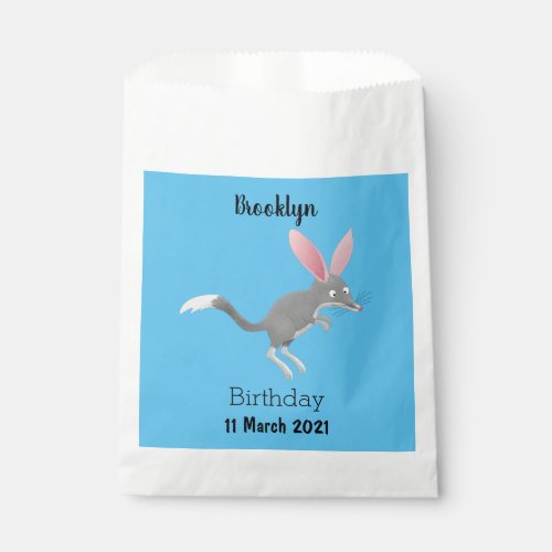 Cute happy Australian bilby cartoon  Favor Bag