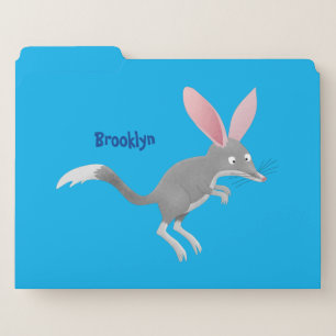 Cute happy Australian bilby cartoon File Folder