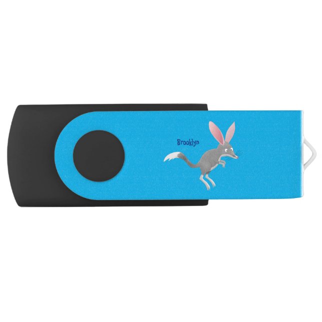 Cute happy Australian bilby cartoon Flash Drive (Front)