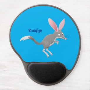 Cute happy Australian bilby cartoon Gel Mouse Pad