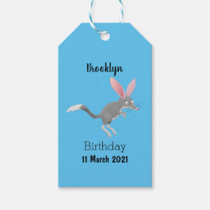 Cute happy Australian bilby cartoon Gift Tags