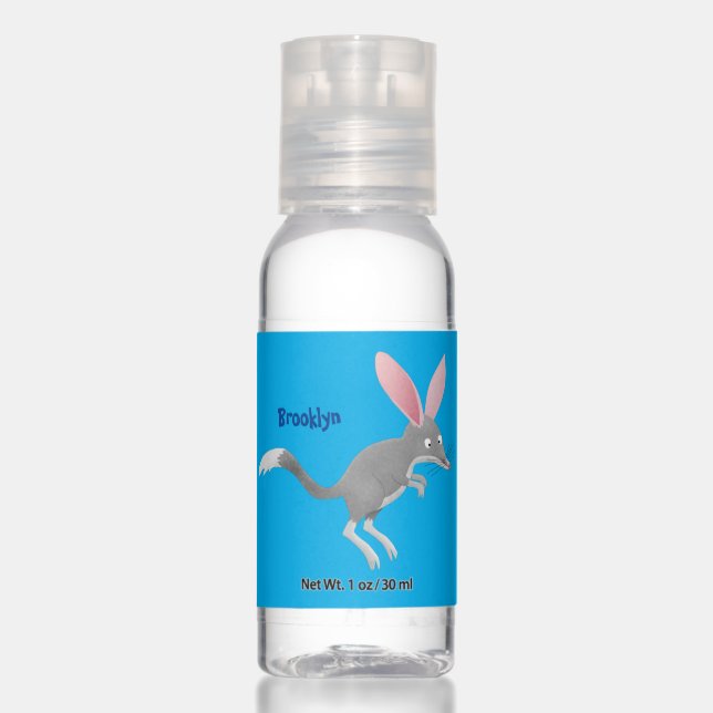 Cute happy Australian bilby cartoon Hand Sanitizer (Front)