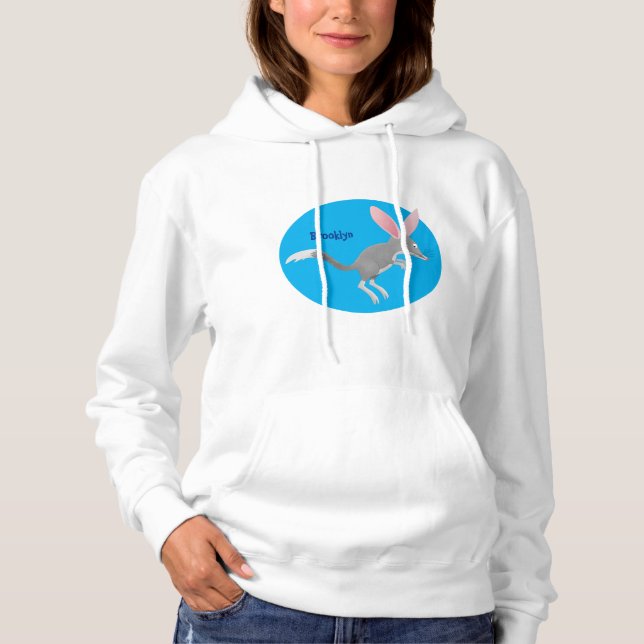 Cute happy Australian bilby cartoon Hoodie (Front)