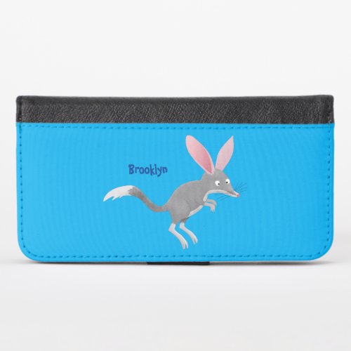 Cute happy Australian bilby cartoon iPhone X Wallet Case