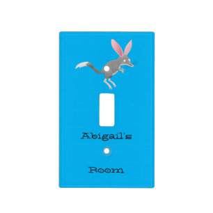 Cute happy Australian bilby cartoon Light Switch Cover