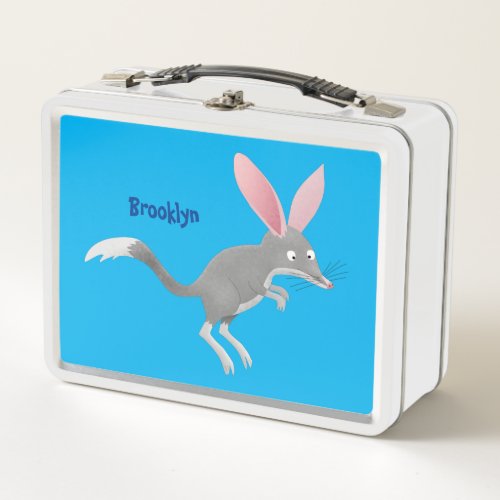 Cute happy Australian bilby cartoon Metal Lunch Box