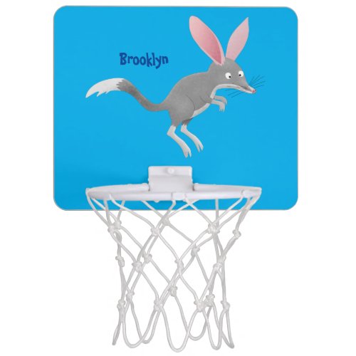 Cute happy Australian bilby cartoon Mini Basketball Hoop