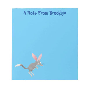 Cute happy Australian bilby cartoon Notepad