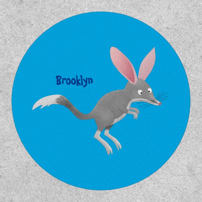 Cute happy Australian bilby cartoon Patch (Front)