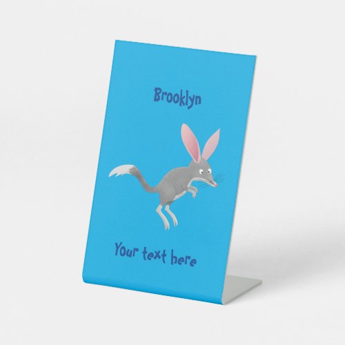 Cute happy Australian bilby cartoon Pedestal Sign