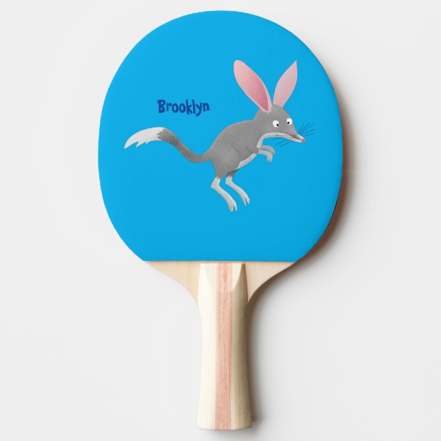 Cute happy Australian bilby cartoon  Ping Pong Paddle (Front)