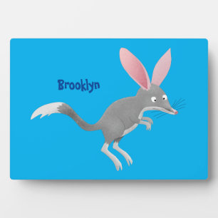 Cute happy Australian bilby cartoon Plaque
