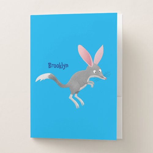 Cute happy Australian bilby cartoon Pocket Folder