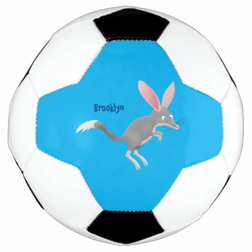 Cute happy Australian bilby cartoon Soccer Ball