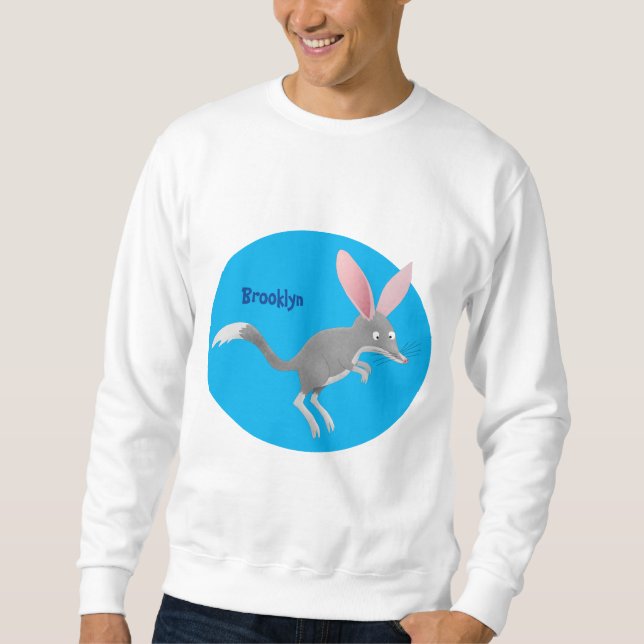 Cute happy Australian bilby cartoon Sweatshirt (Front)