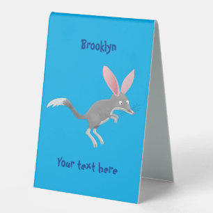 Cute happy Australian bilby cartoon Table Tent