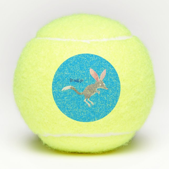 Cute happy Australian bilby cartoon  Tennis Balls (Front)